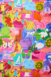 Gorman - Pen Pals Square Scarf - print