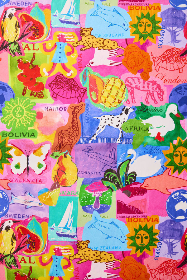 Gorman - Pen Pals Square Scarf - print