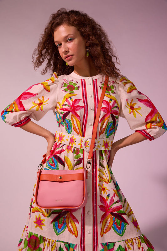 Gorman - Billie Leather Crossbody Bag - orange-pink