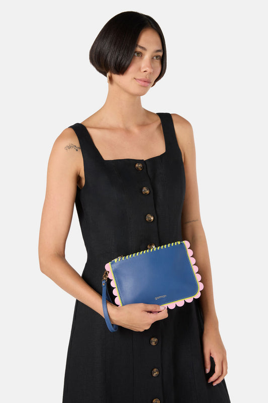 Gorman - Tori Leather Clutch Navy - navy