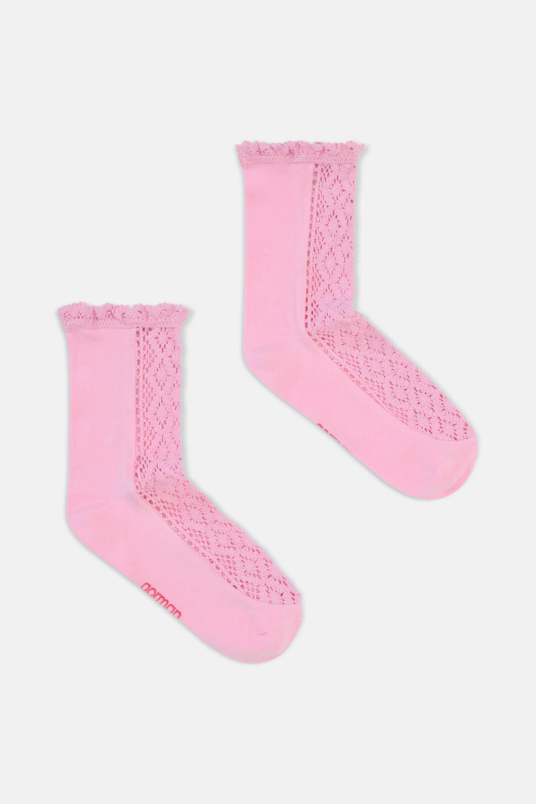 Gorman - Lace Crew Socks W Pink - pink