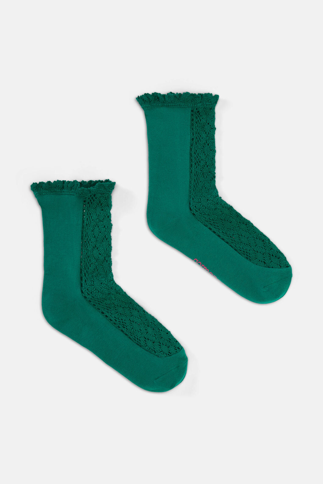 Gorman - Lace Crew Socks W Green - green