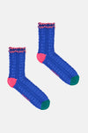 Gorman - Wiggle Pointelle Sock Blue - blue