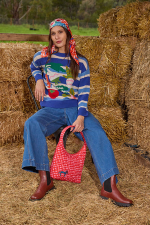 Gorman - Mr Donkey Quilted Tote - print