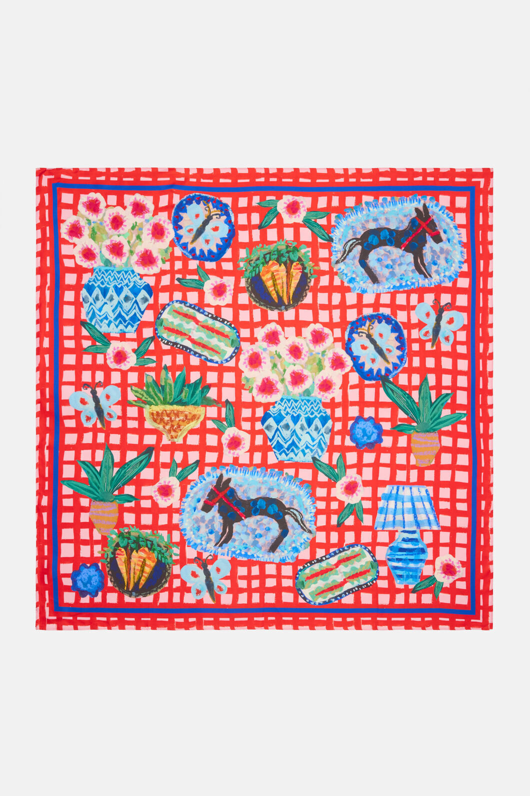 Gorman - Garden Table Square Scarf - print