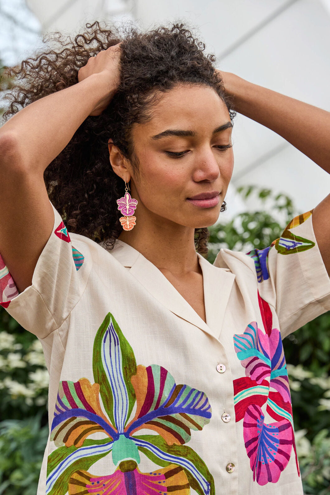 Gorman - Orchid Drop Earrings - multi