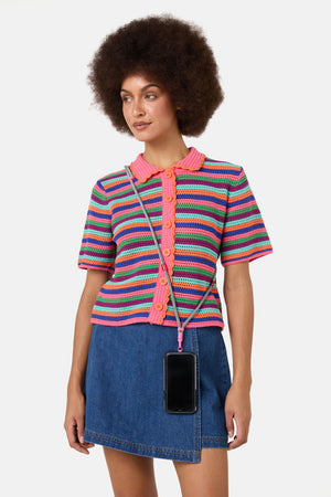 Gorman - Phone Strap Check Pink - multi