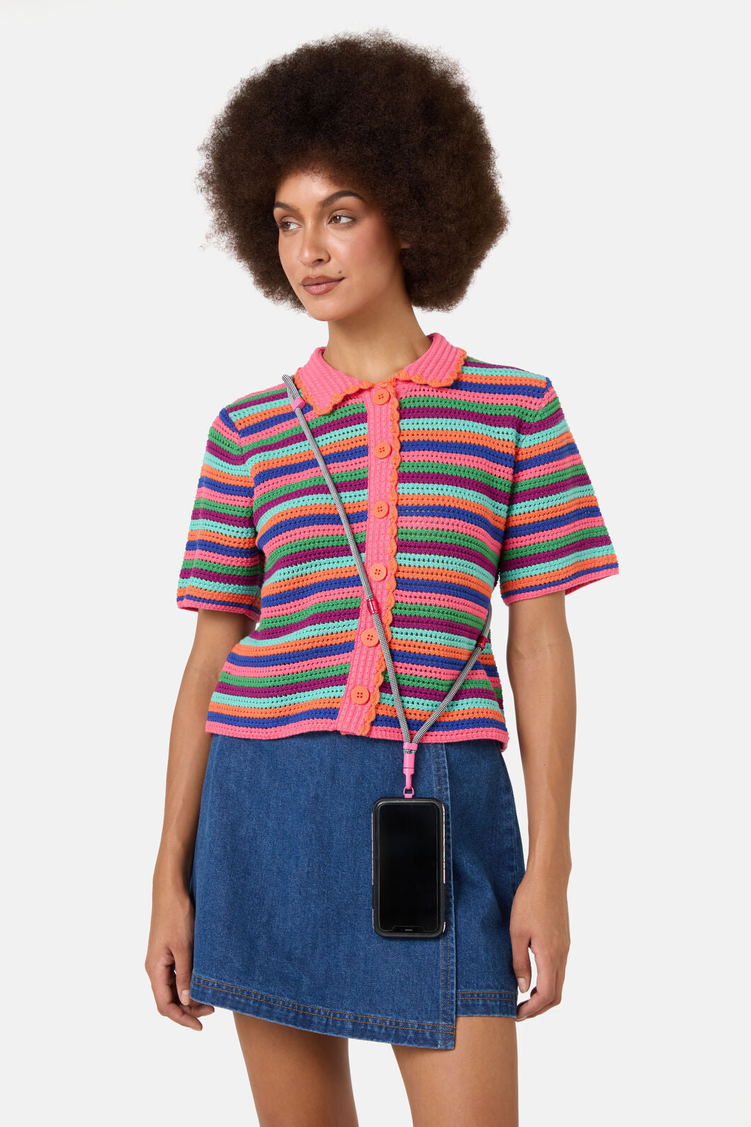 Gorman - Phone Strap Check Pink - multi