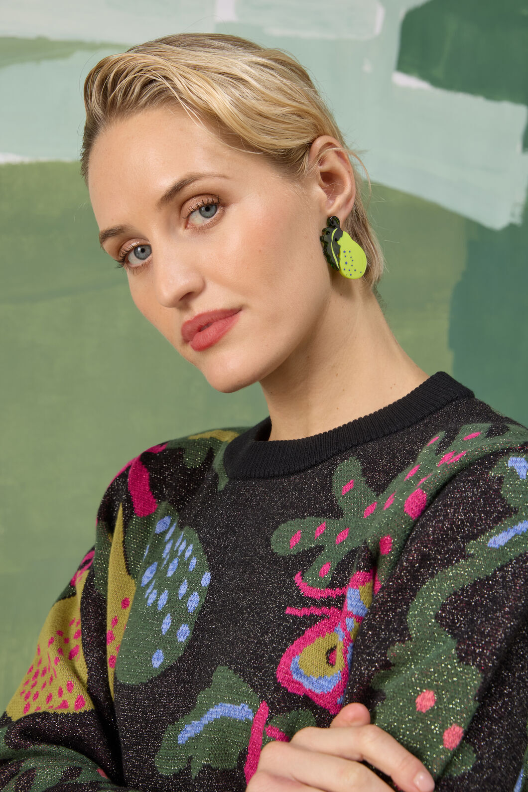 Gorman - Paired Pear Earrings - multi