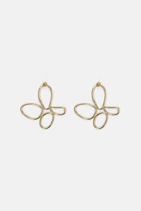 Gorman - Brushed Floral Gold Earrings - gold