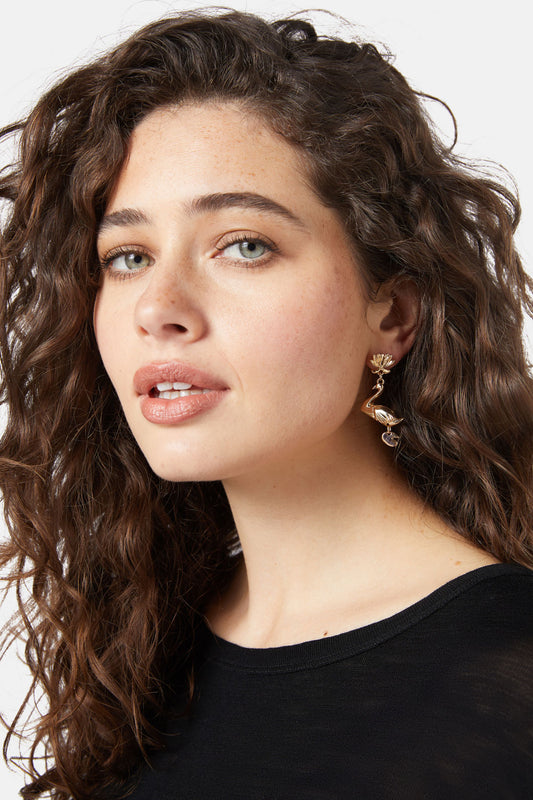 Gorman - Golden Swan Earrings - gold
