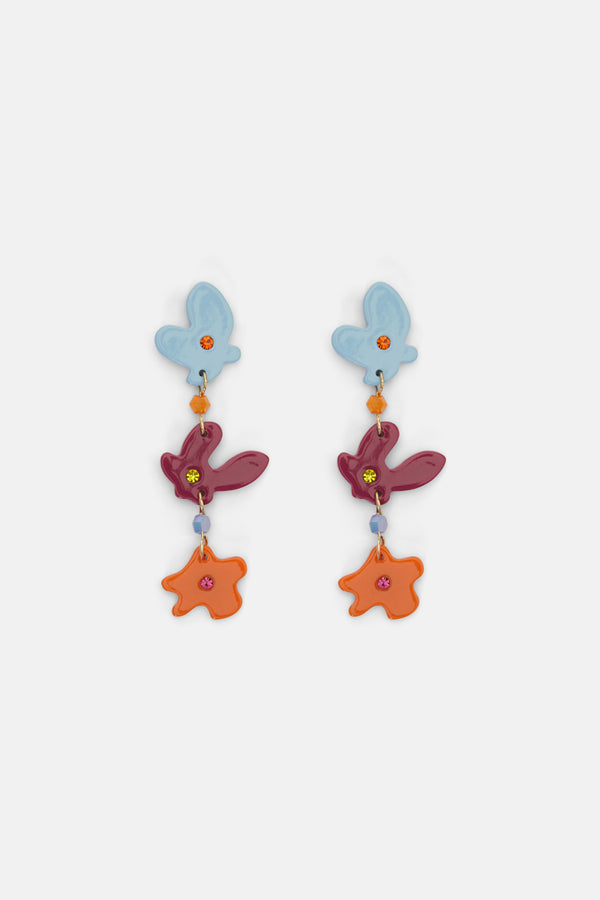 Gorman - Diamonte Flower Earrings - multi