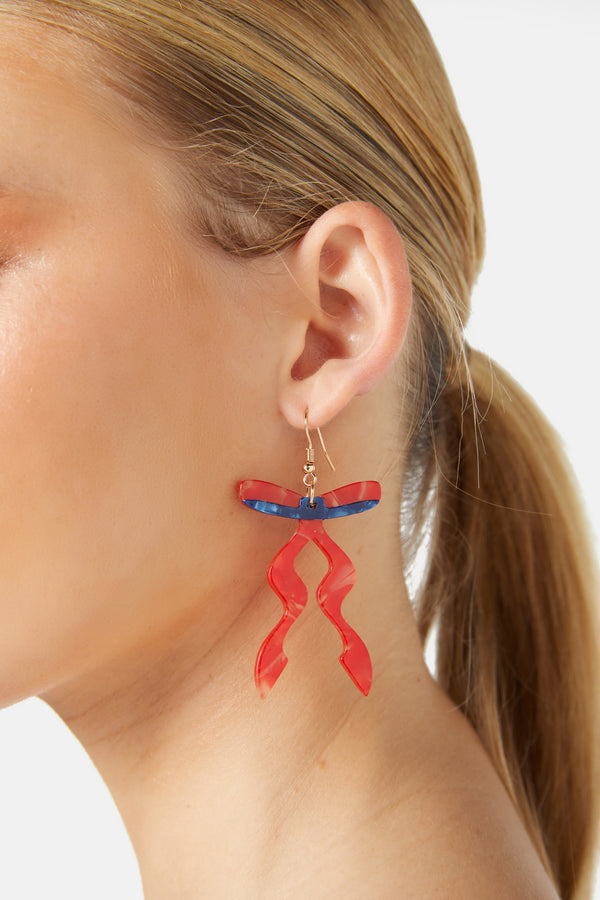Gorman - Red Ribbon Earrings - multi