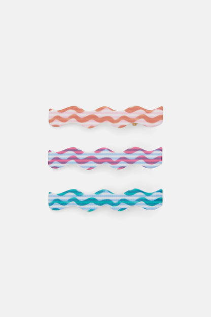 Gorman - Squiggle Hair Clip Set 3 - print