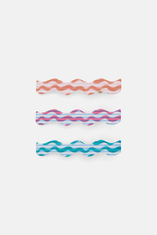 Gorman - Squiggle Hair Clip Set 3 - print