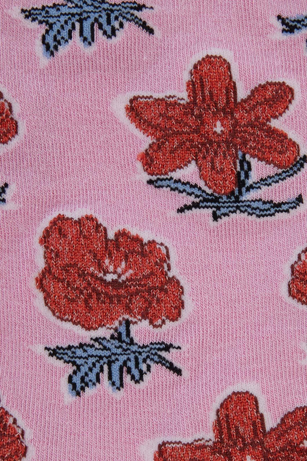 Gorman - Red Flower Sock - multi