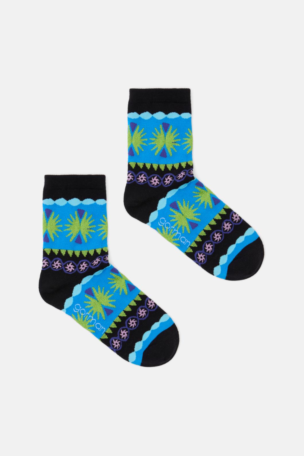 Gorman - Jade Black Shear Sock - multi