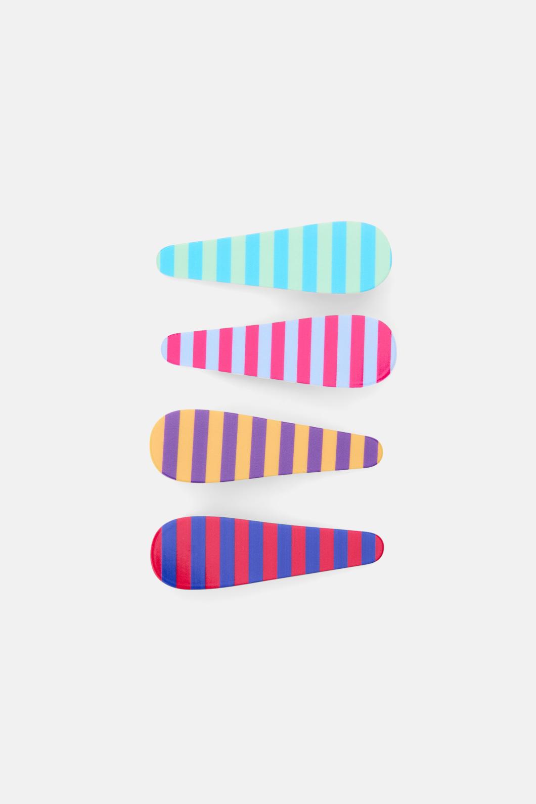 Gorman - Stripe Hair Clip Set X4 - multi