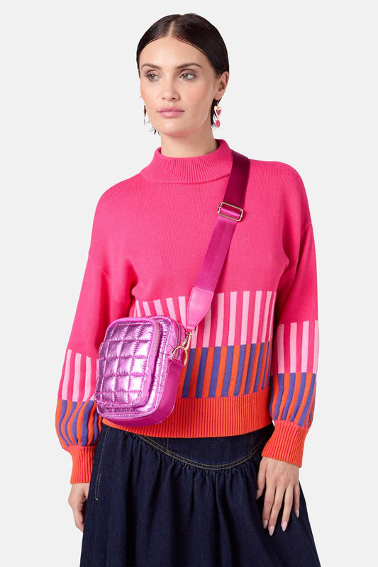 Gorman - Metallic Pink Crossbody Bag - pink