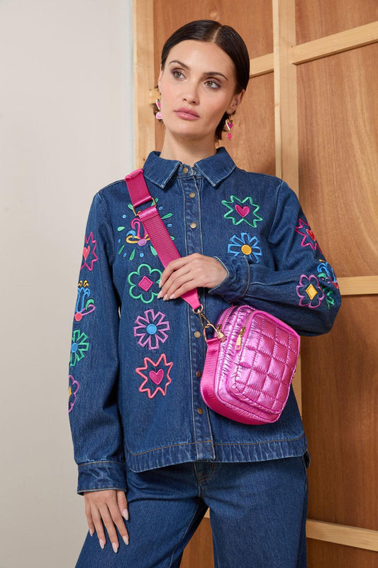 Gorman - Metallic Pink Crossbody Bag - pink