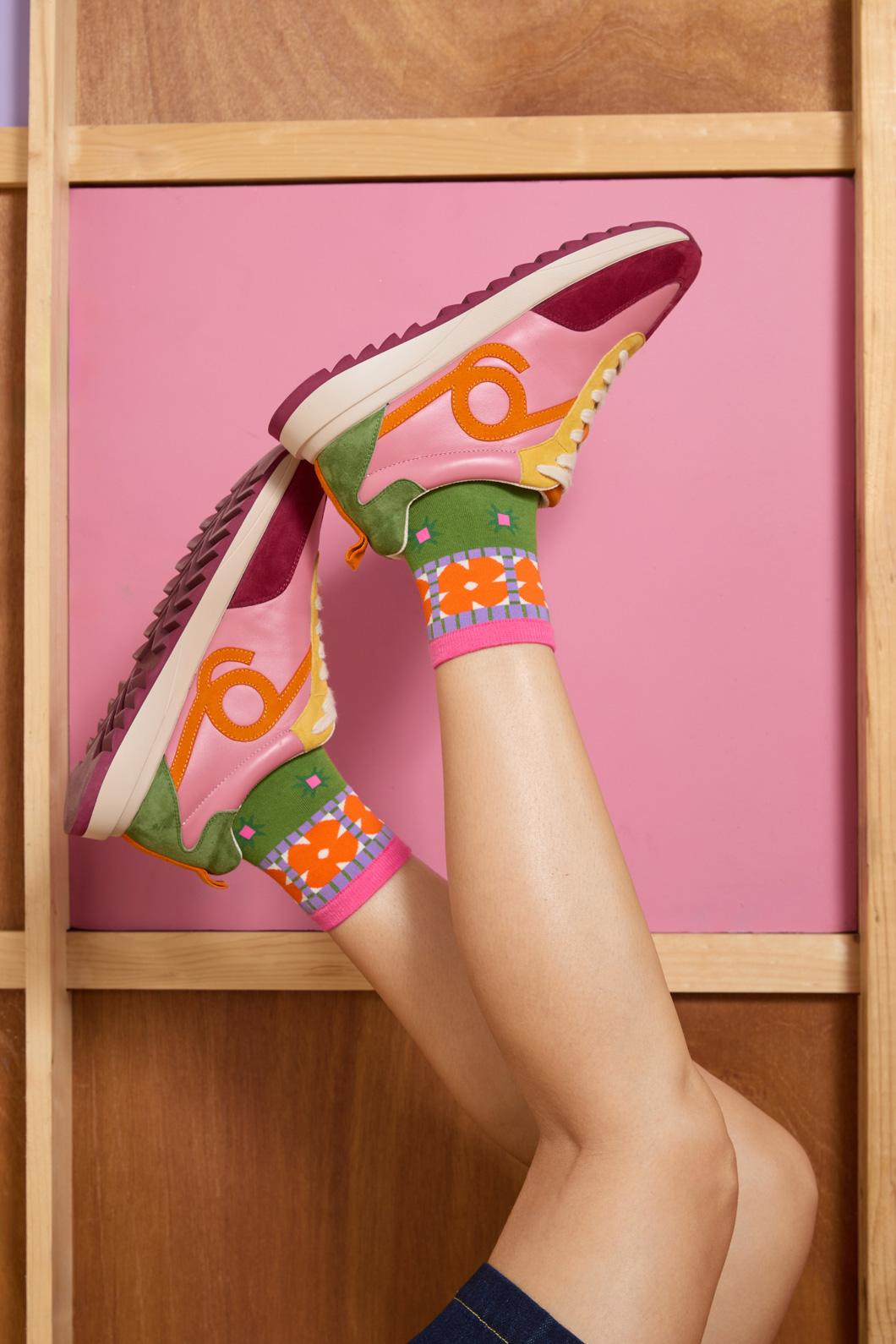 Gorman - Heirloom Green Mesh Sock - multi