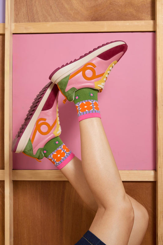 Gorman - Heirloom Green Mesh Sock - multi