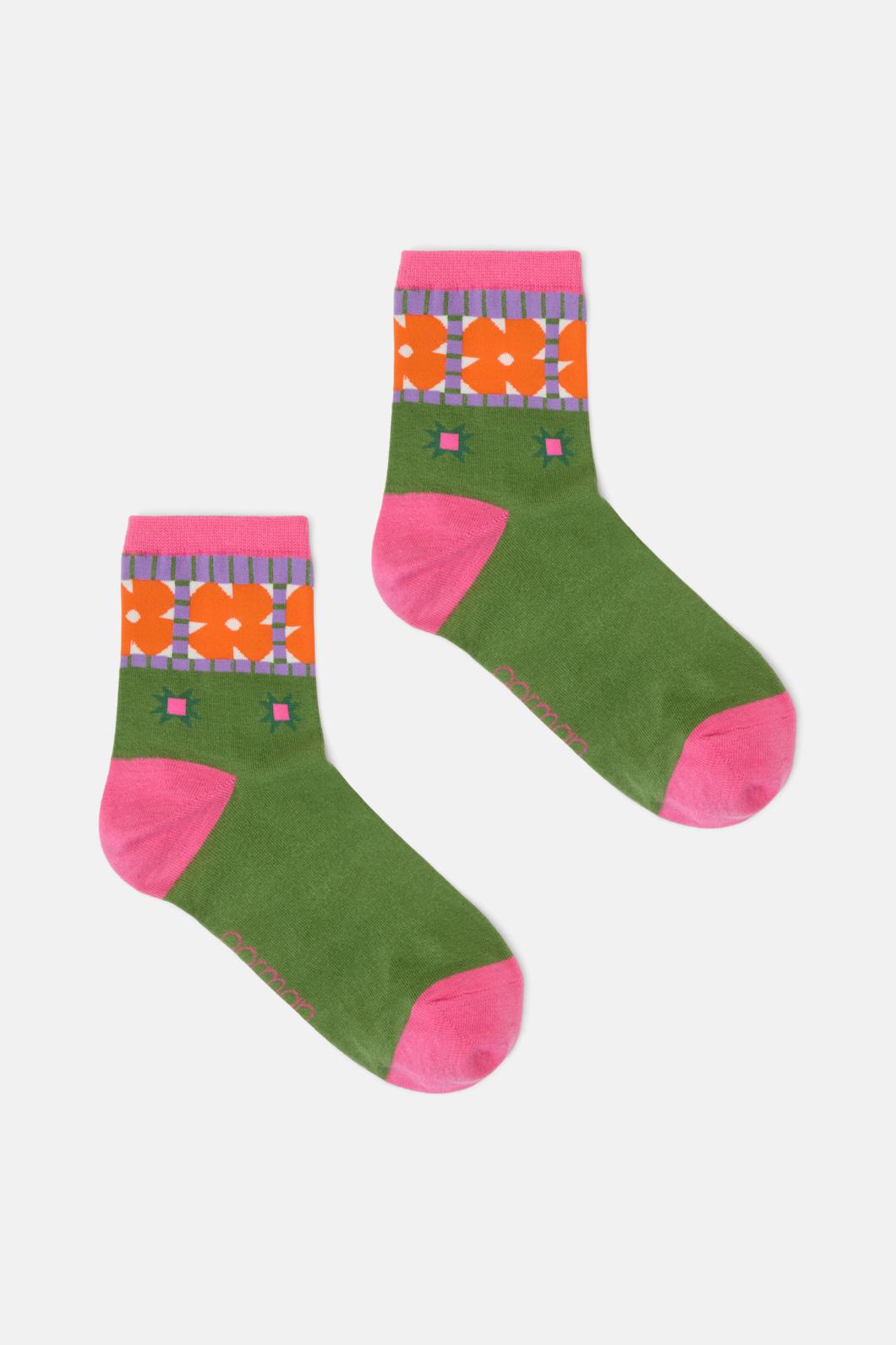 Gorman - Heirloom Green Mesh Sock - multi