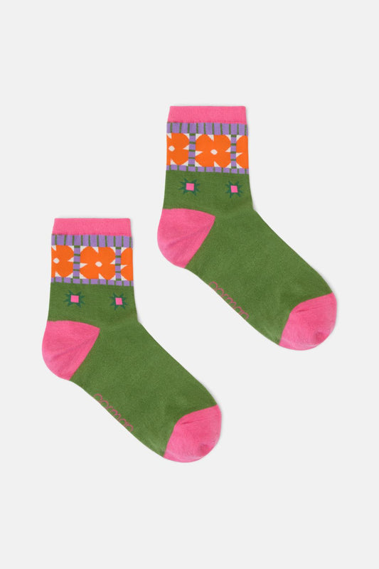 Gorman - Heirloom Green Mesh Sock - multi