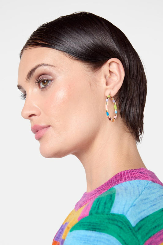 Gorman - Gold Pastel Hoop - multi