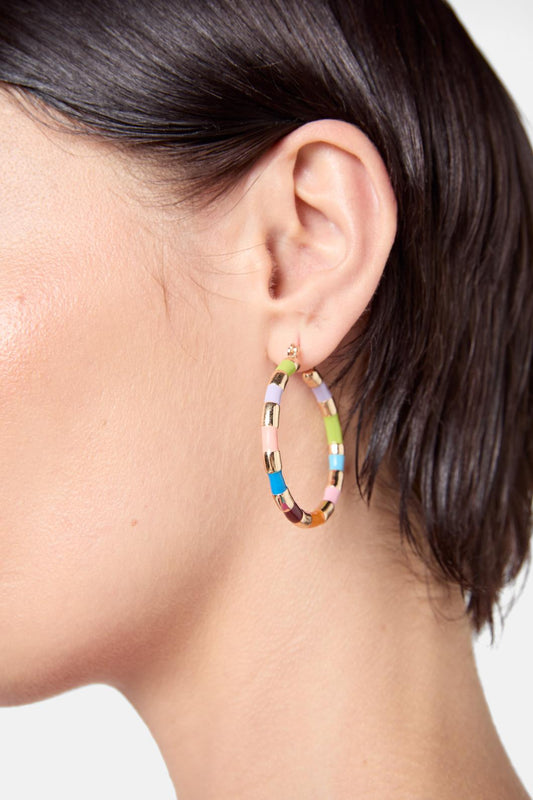 Gorman - Gold Pastel Hoop - multi