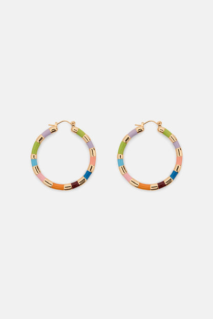 Gorman - Gold Pastel Hoop - multi