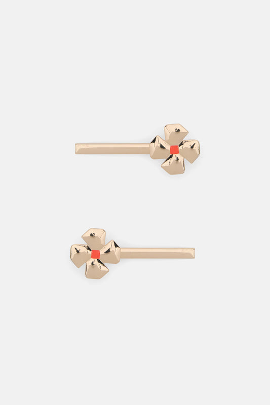 Gorman - Gold Flower Hair Pin S/2 - gold