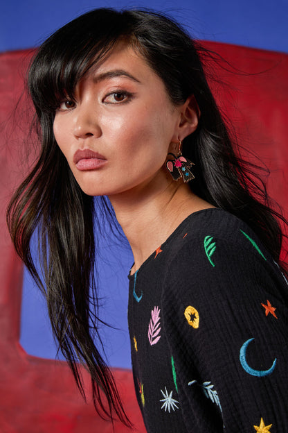 Gorman - Desert Garden Bird Earring - multi