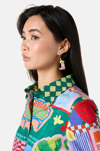 Gorman - Windowsill Cowboy Boot Earring - multi
