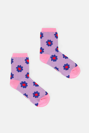 Gorman - Windowsill Flower Chevron Sock - multi