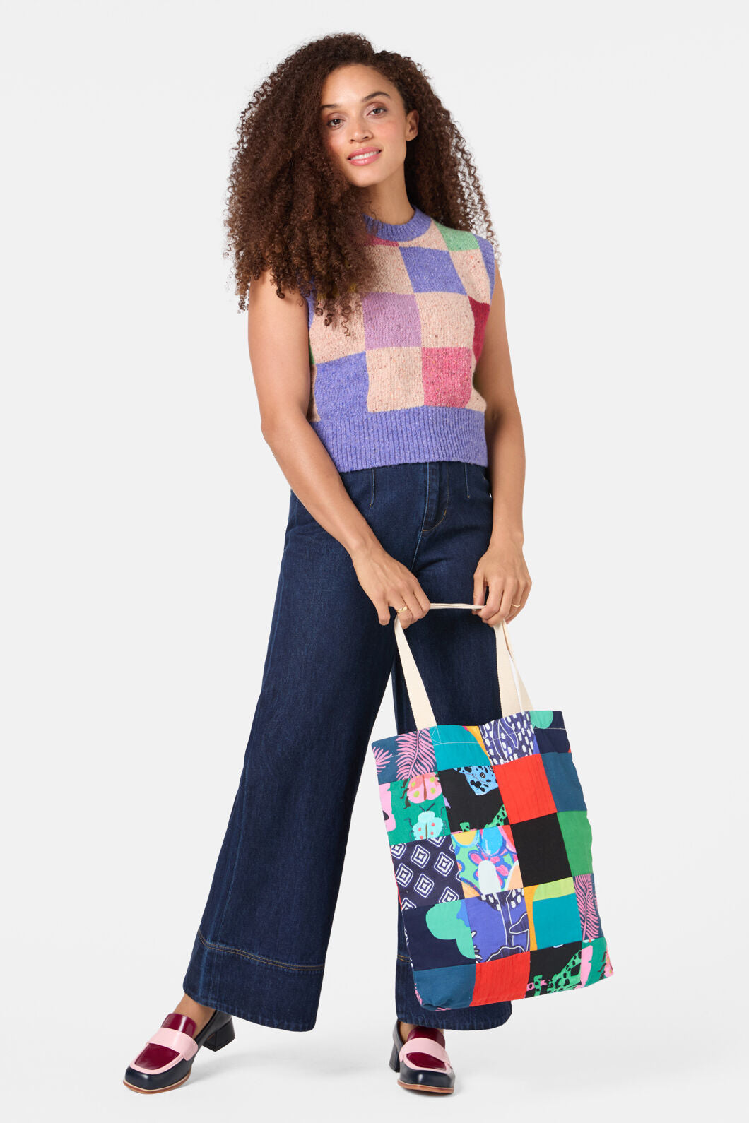 Gorman - Patchwork Upcycled Tote - multi
