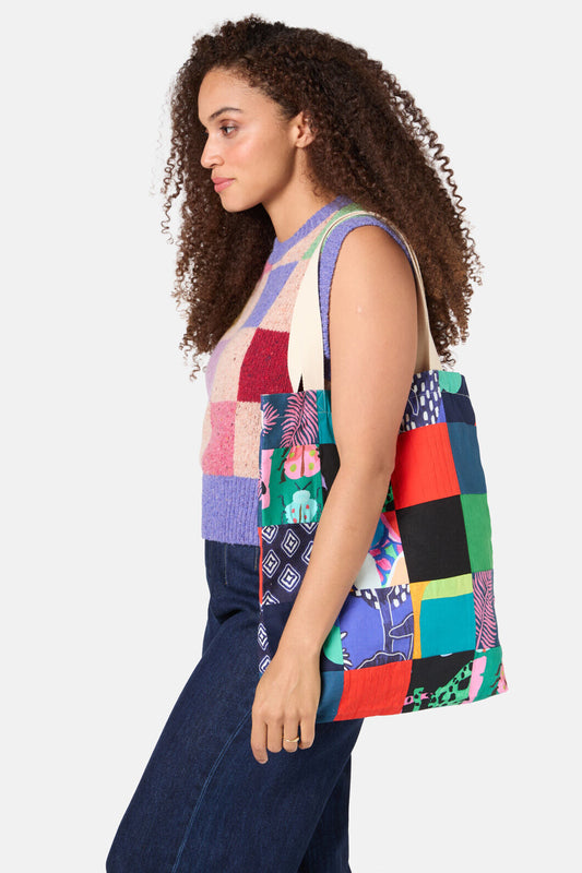 Gorman - Patchwork Upcycled Tote - multi