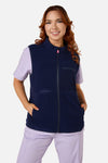 Gorman - Navy Polar Fleece Scrub Vest - navy