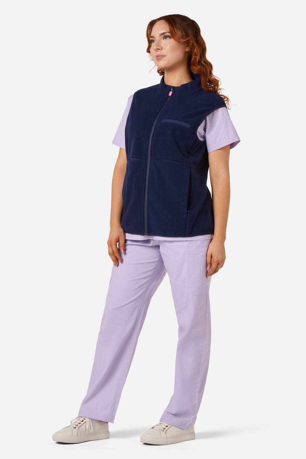 Gorman - Navy Polar Fleece Scrub Vest - navy
