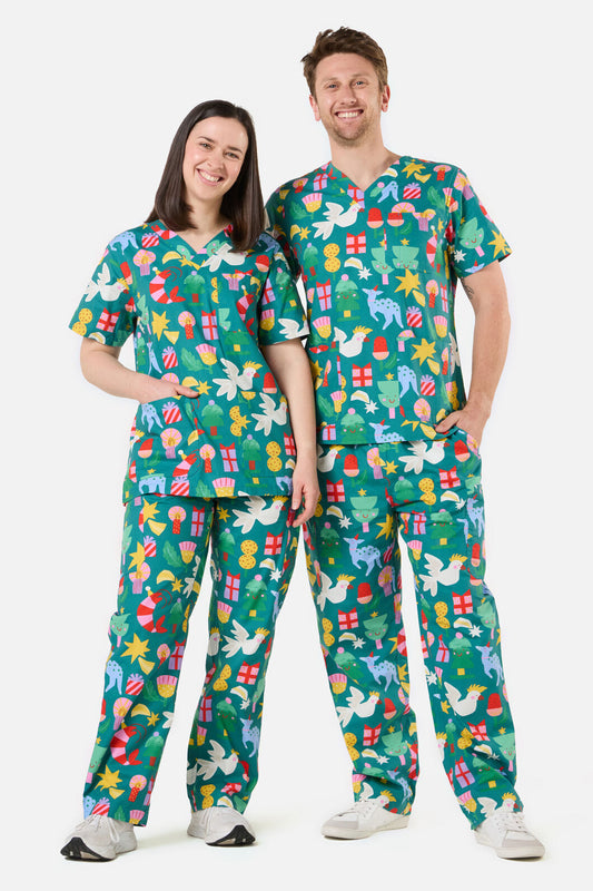 Gorman - WATTLE & WONDER SCRUB SET - green