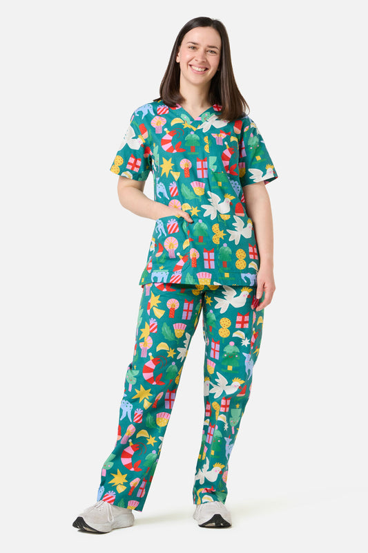 Gorman - WATTLE & WONDER SCRUB SET - green