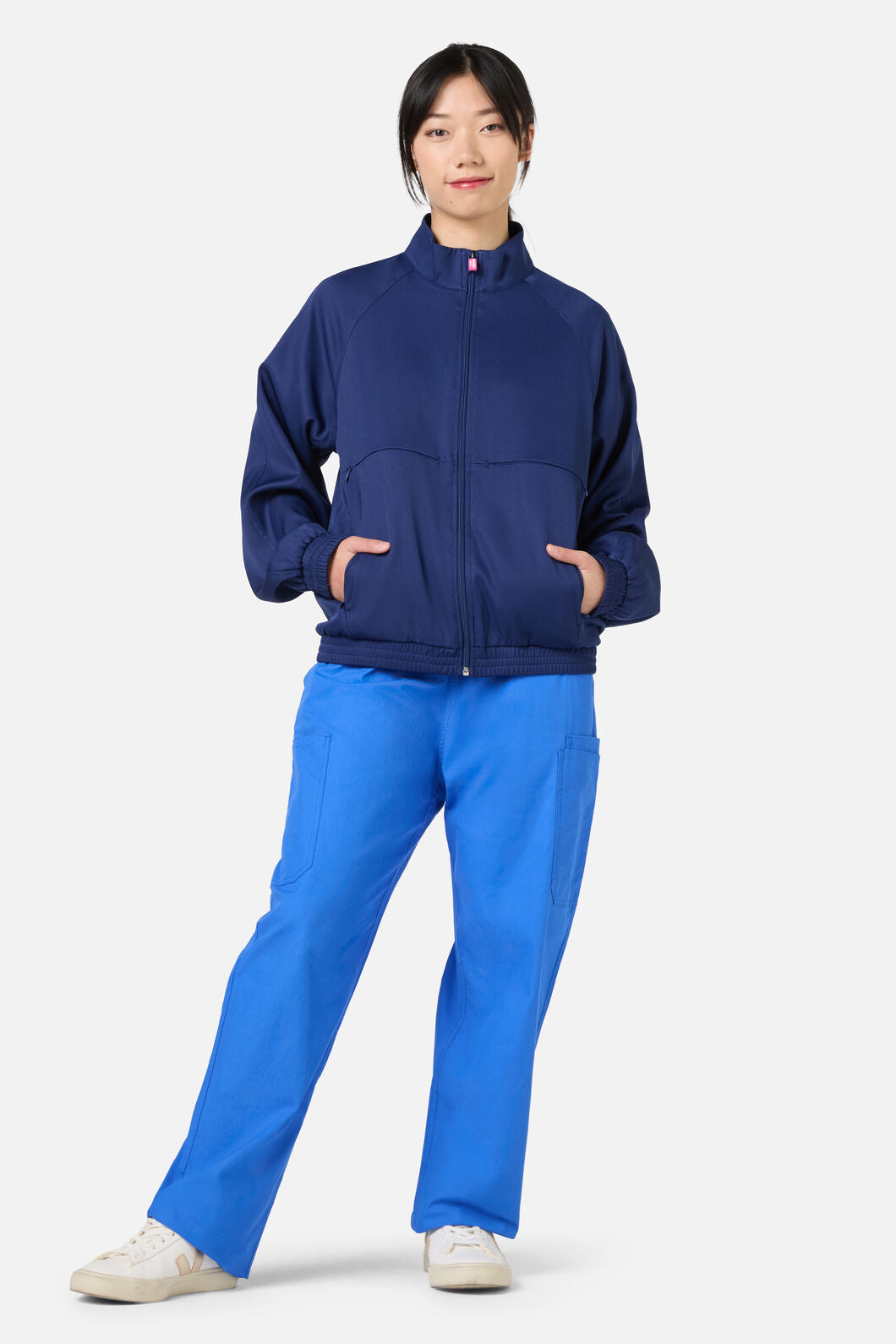 Gorman - Scrub Womens Navy Zip Up Jacket - navy