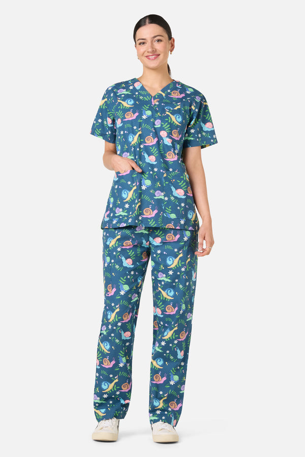 Gorman - Snailed It Scrub Set - blue