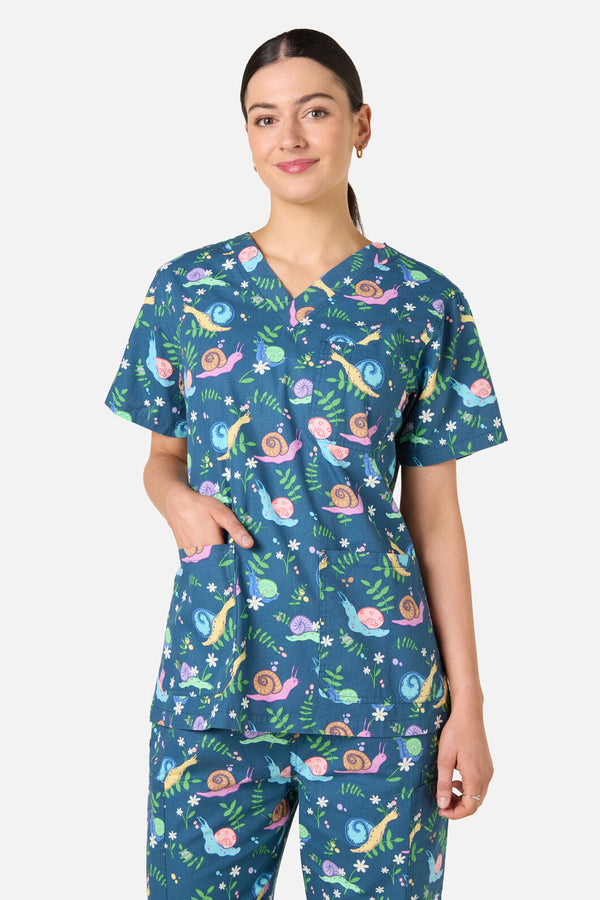 Gorman - Snailed It Scrub Set - blue