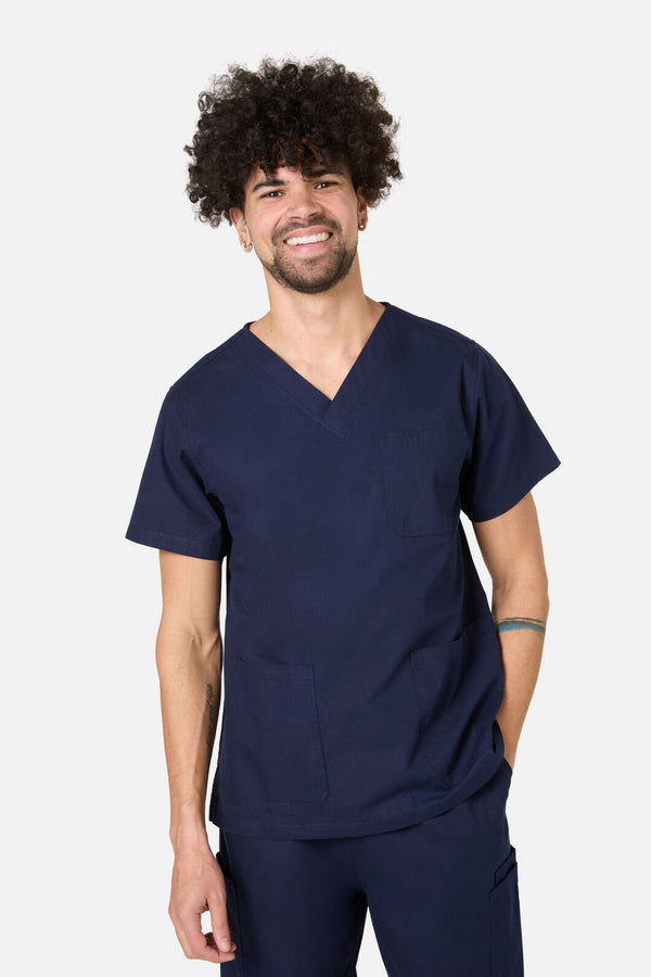 Gorman - 100% Cotton Navy Scrub Set - navy