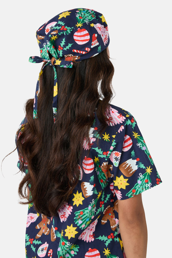 Gorman - Santa's Sweet Treats Scrub Hat - blue
