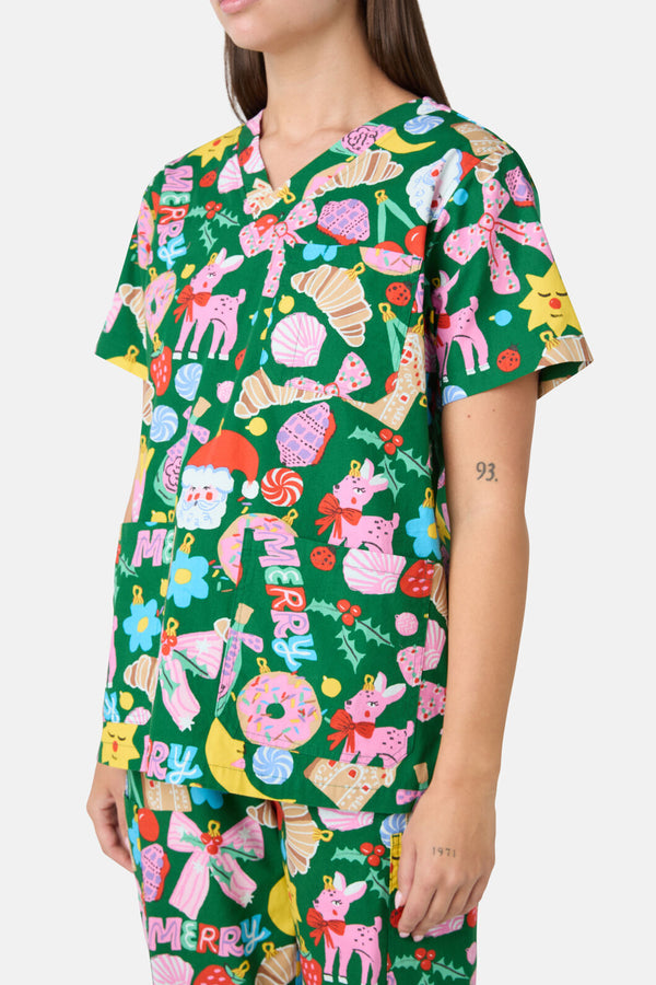 Gorman - Merry & Bright Scrub Set - green
