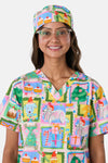 Gorman - Holiday Pups Scrub Hat - pink