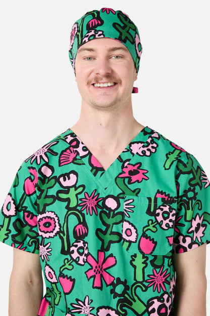 Gorman - Bloom'N'Blossom Scrub Hat - green