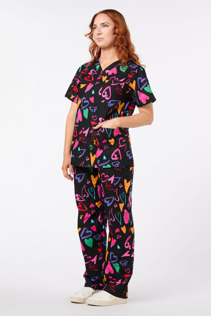Gorman - Heartfull scrub set - black